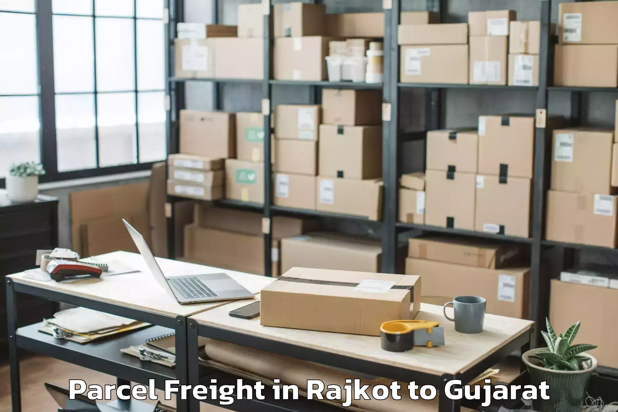 Professional Rajkot to Dhasa Parcel Freight